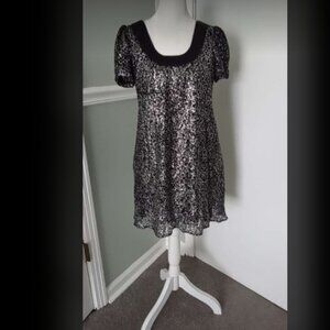 2000s Y2K Voom by Joy Hahn Short Sleeve Open Back Bow Twee Tunic